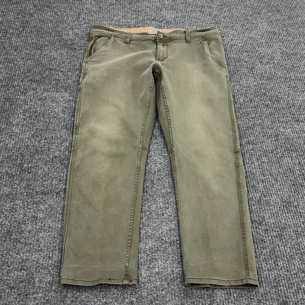 Weatherproof Vintage Pants Mens 36x30 Green Cotton Straight Fit‎ Utility Casual